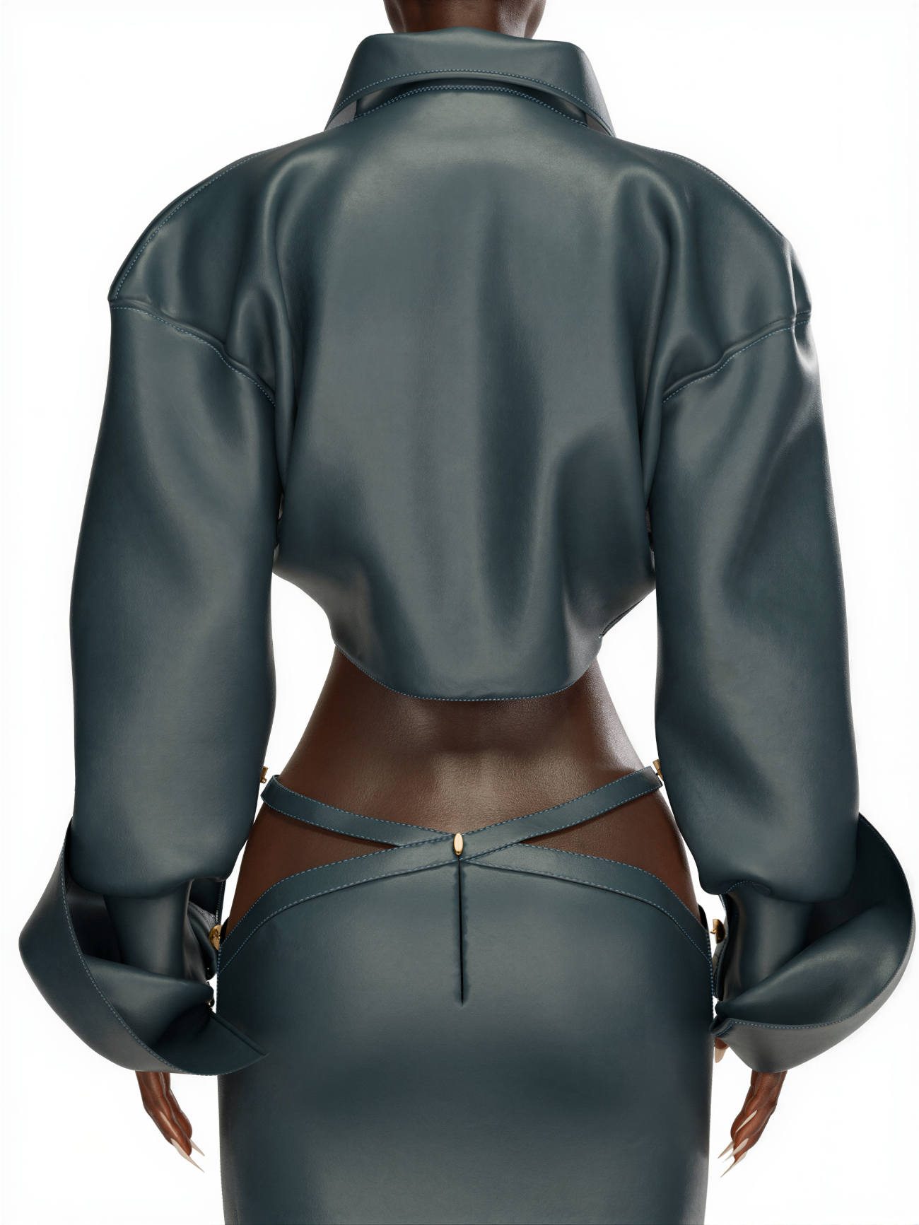 TENSION LEATHER SHIRT