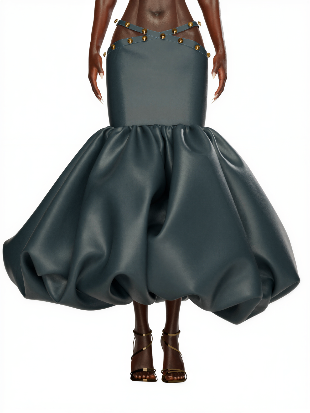 TENSION LEATHER SKIRT